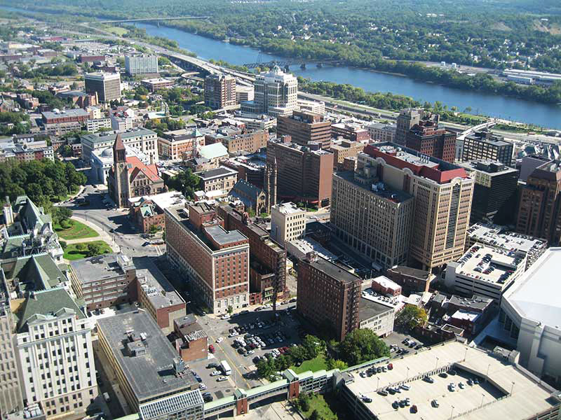 Albany vista desde el aire. / Foto: Skeat78-at-en. (Wikimedia Commons)